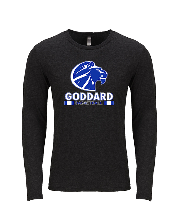 Goddard HS Boys Basketball Stacked - Tri-Blend Long Sleeve