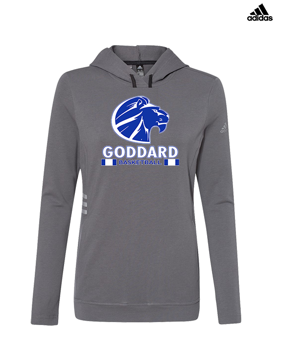 Goddard HS Boys Basketball Stacked - Womens Adidas Hoodie