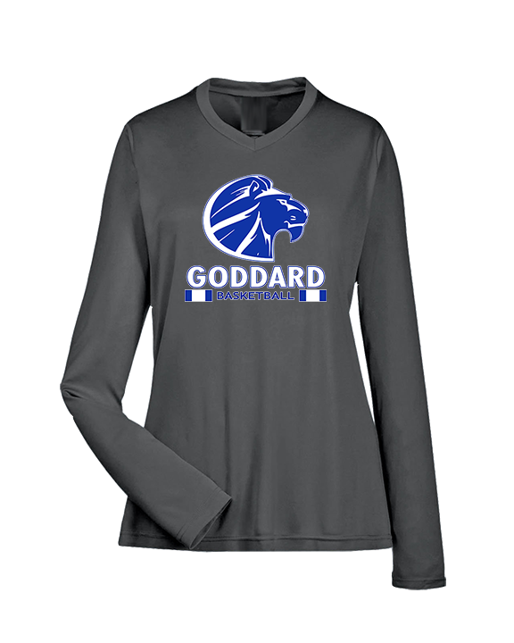 Goddard HS Boys Basketball Stacked - Womens Performance Longsleeve