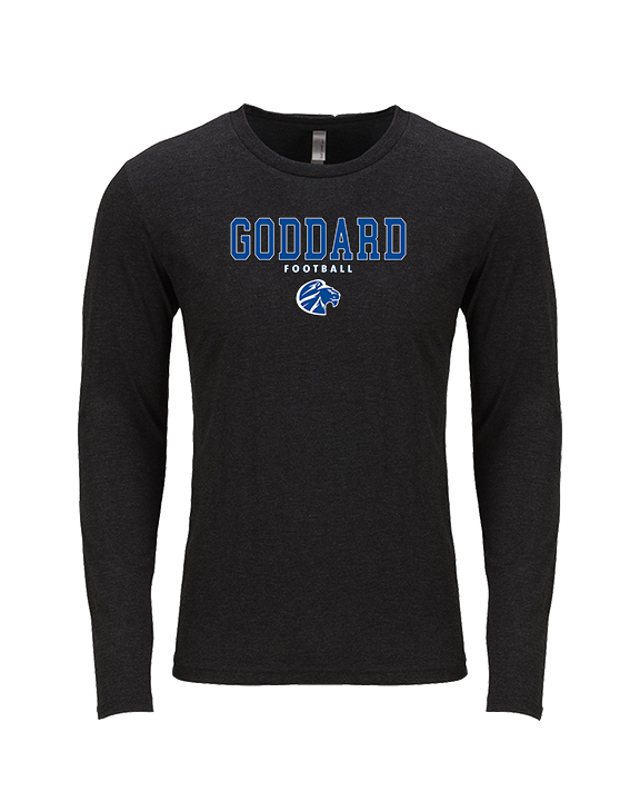 Goddard HS Football Block - Tri-Blend Long Sleeve