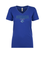 Goddard HS Football Block - Womens V-Neck