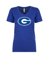 Goddard HS Football Logo Secondary - Womens Vneck