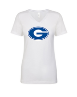Goddard HS Football Logo Secondary - Womens Vneck