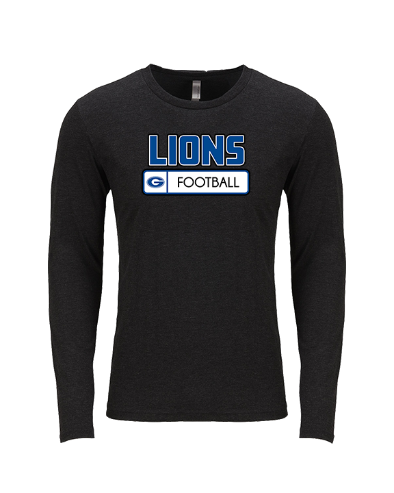 Goddard HS Football Pennant - Tri-Blend Long Sleeve