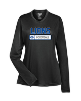 Goddard HS Football Pennant - Womens Performance Longsleeve
