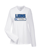 Goddard HS Football Pennant - Womens Performance Longsleeve