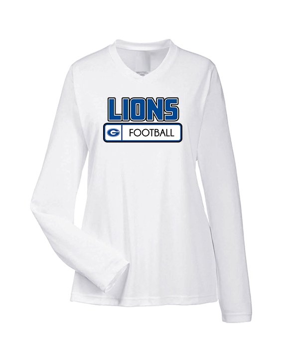Goddard HS Football Pennant - Womens Performance Longsleeve