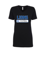 Goddard HS Football Pennant - Womens Vneck