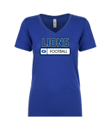 Goddard HS Football Pennant - Womens Vneck