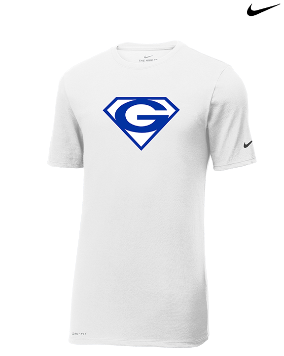 Goddard HS Powerlifting Front Logo - Mens Nike Cotton Poly Tee
