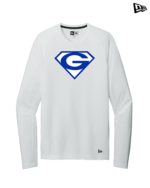 Goddard HS Powerlifting Front Logo - New Era Performance Long Sleeve
