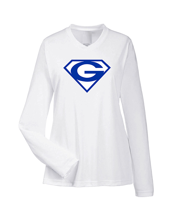 Goddard HS Powerlifting Front Logo - Womens Performance Longsleeve