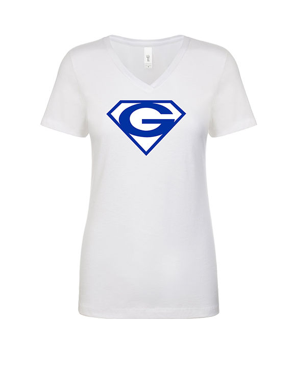 Goddard HS Powerlifting Front Logo - Womens V-Neck