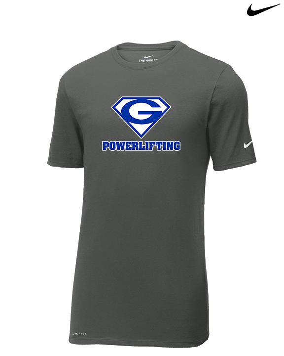 Goddard HS Powerlifting Logo 01 - Mens Nike Cotton Poly Tee