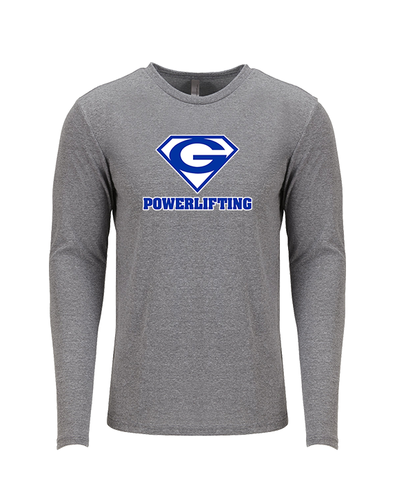 Goddard HS Powerlifting Logo 01 - Tri-Blend Long Sleeve