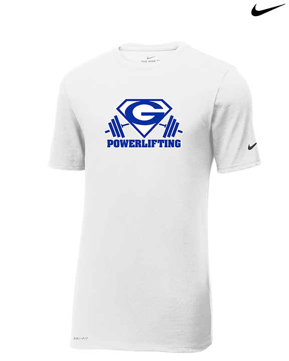 Goddard HS Powerlifting Logo 03 - Mens Nike Cotton Poly Tee