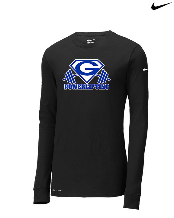 Goddard HS Powerlifting Logo 03 - Mens Nike Longsleeve