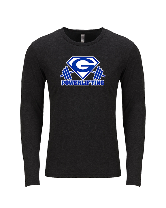 Goddard HS Powerlifting Logo 03 - Tri-Blend Long Sleeve