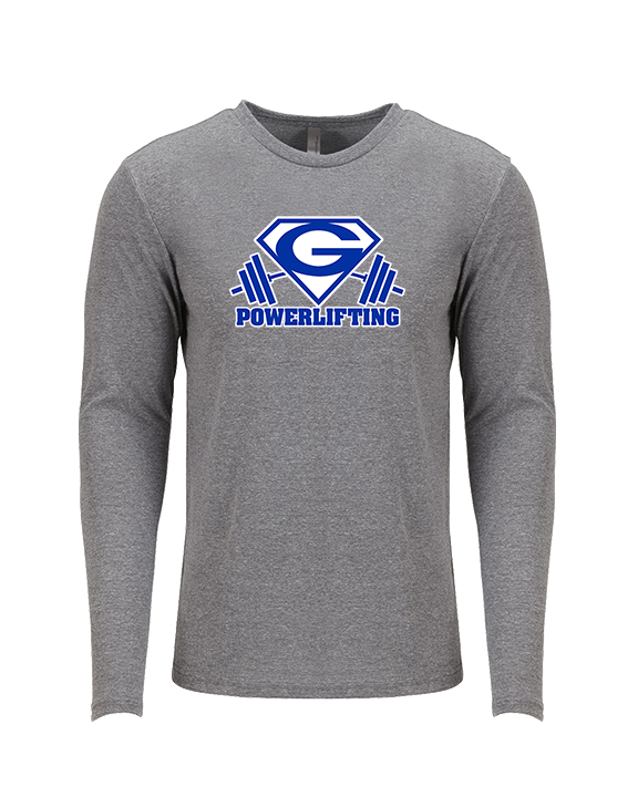 Goddard HS Powerlifting Logo 03 - Tri-Blend Long Sleeve