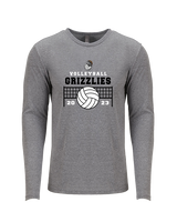 Godinez Fundamental HS Boys Volleyball VB Net - Tri-Blend Long Sleeve