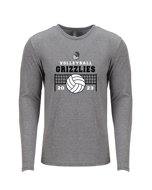 Godinez Fundamental HS Boys Volleyball VB Net - Tri-Blend Long Sleeve