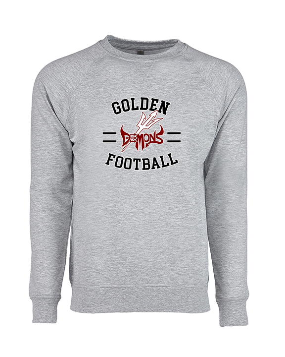 Golden HS Football Curve - Crewneck Sweatshirt