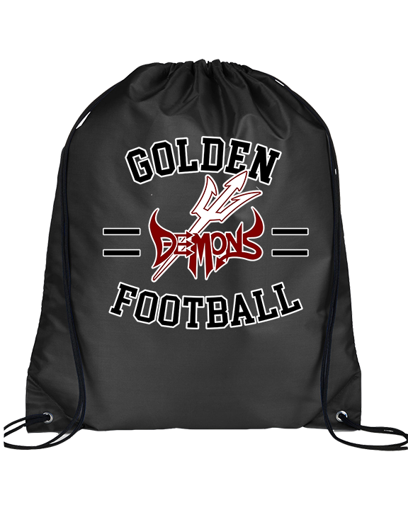 Golden HS Football Curve - Drawstring Bag