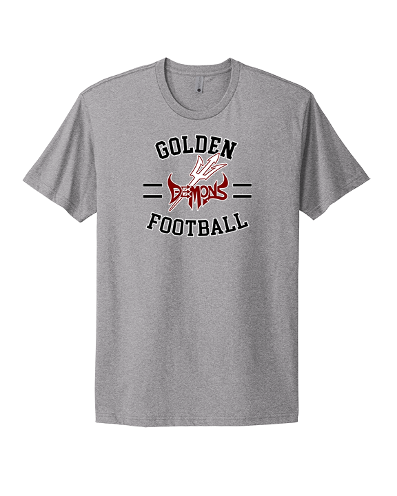 Golden HS Football Curve - Mens Select Cotton T-Shirt