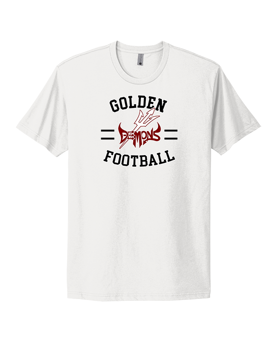 Golden HS Football Curve - Mens Select Cotton T-Shirt