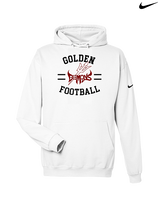 Golden HS Football Curve - Nike Club Fleece Hoodie