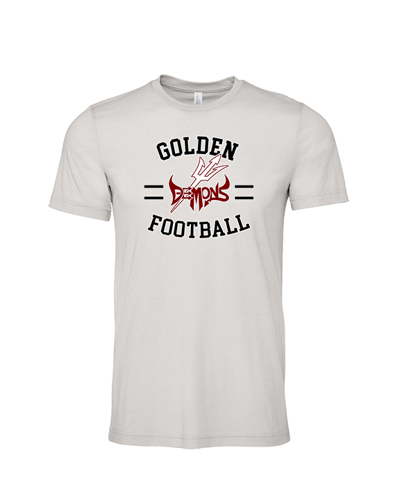 Golden HS Football Curve - Tri-Blend Shirt