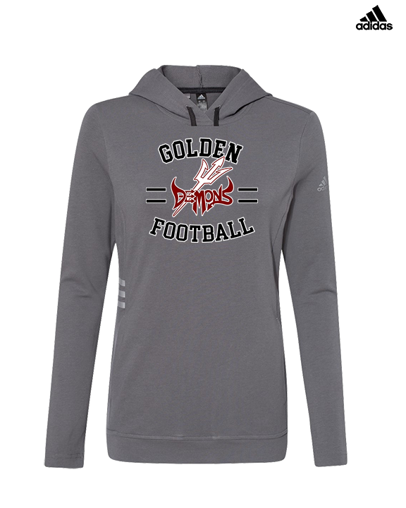 Golden HS Football Curve - Womens Adidas Hoodie