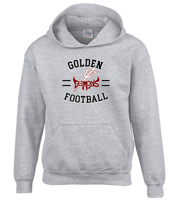 Golden HS Football Curve - Youth Hoodie