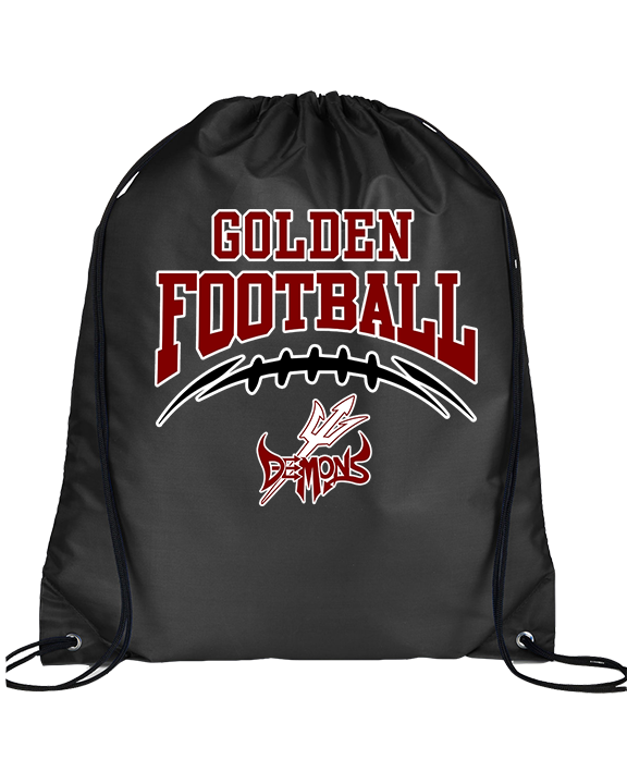 Golden HS Football School Football - Drawstring Bag
