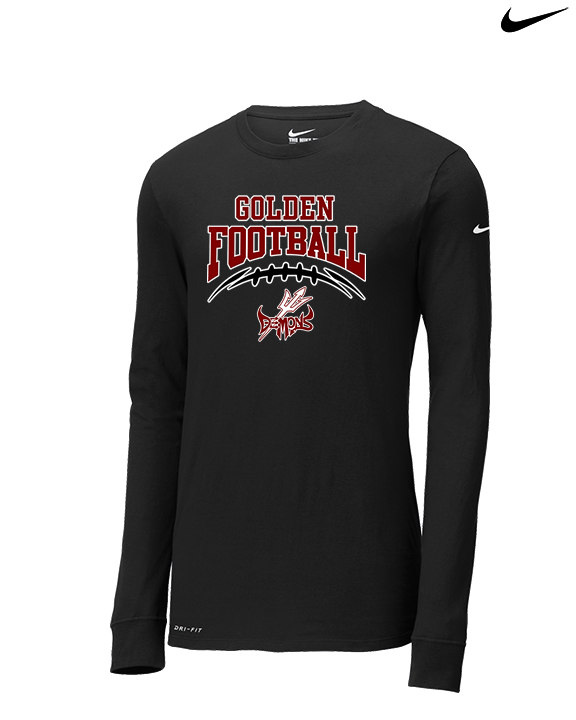 Golden HS Football School Football - Mens Nike Longsleeve