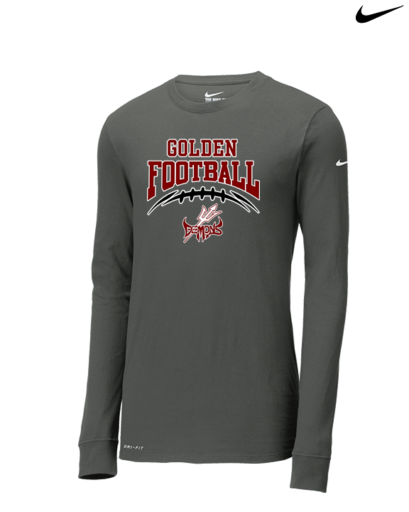 Golden HS Football School Football - Mens Nike Longsleeve