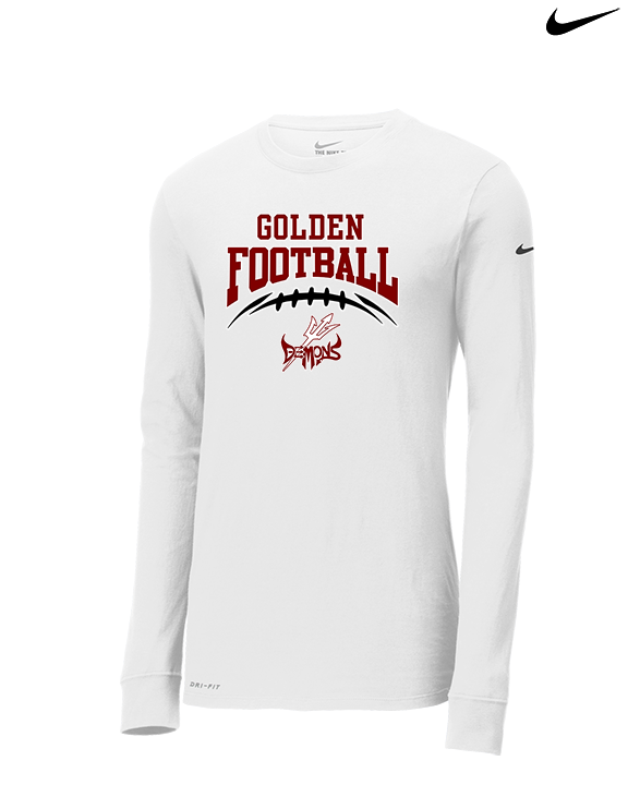 Golden HS Football School Football - Mens Nike Longsleeve