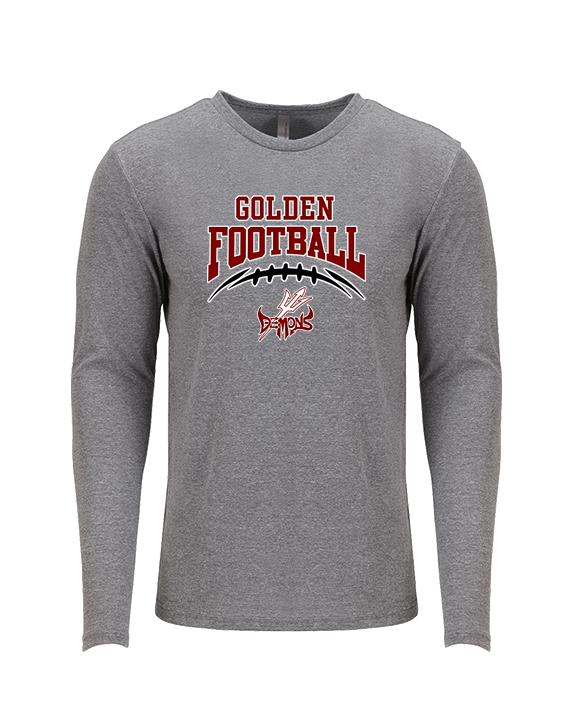 Golden HS Football School Football - Tri-Blend Long Sleeve