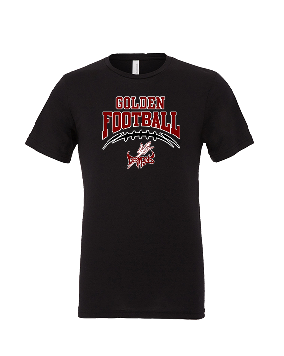 Golden HS Football School Football - Tri-Blend Shirt