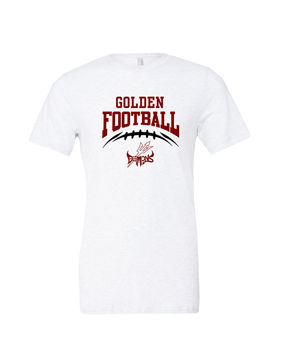 Golden HS Football School Football - Tri-Blend Shirt