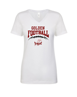 Golden HS Football School Football - Womens Vneck