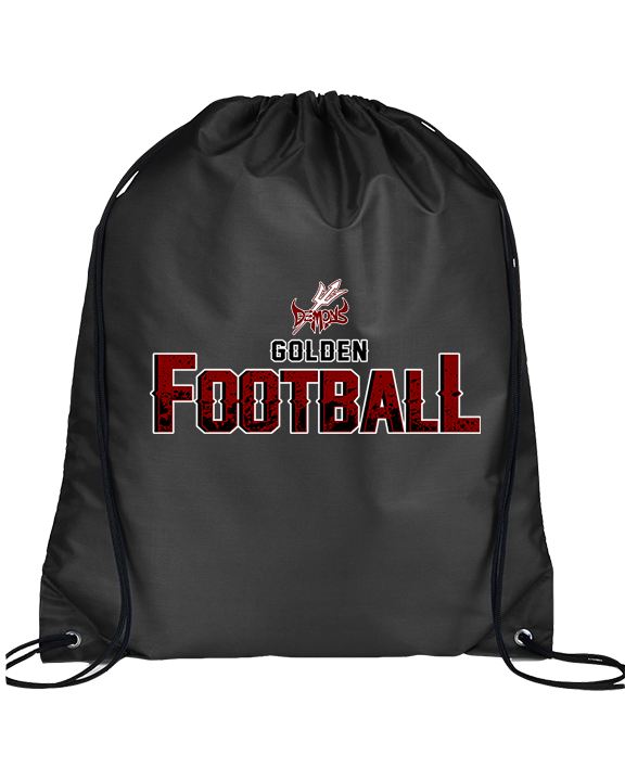 Golden HS Football Splatter - Drawstring Bag