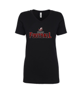 Golden HS Football Splatter - Womens Vneck