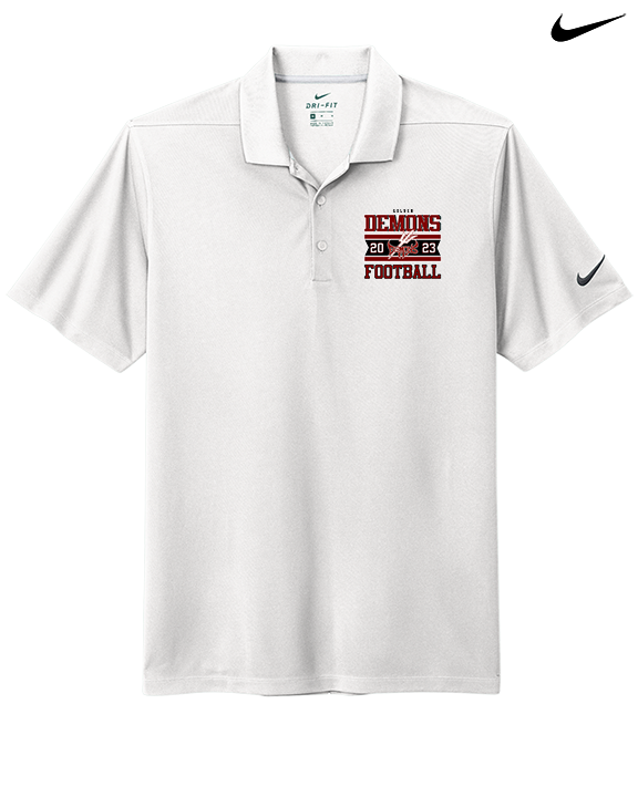 Golden HS Football Stamp - Nike Polo
