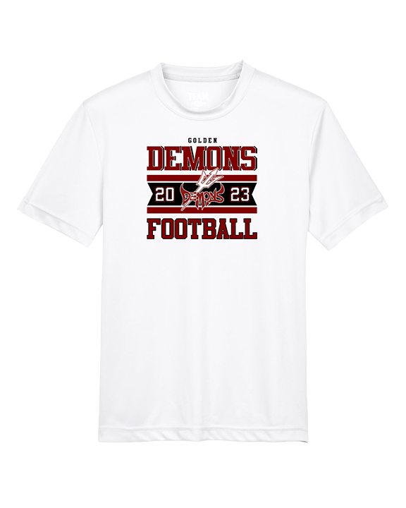 Golden HS Football Stamp - Youth Performance Shirt