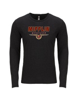 Governor Mifflin HS Football Design - Tri-Blend Long Sleeve