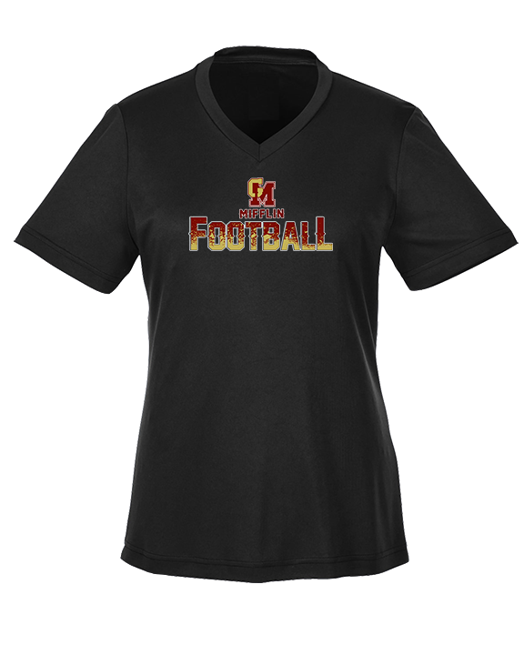 Governor Mifflin HS Football Splatter - Womens Performance Shirt