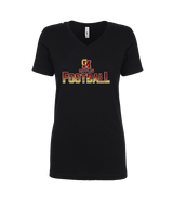 Governor Mifflin HS Football Splatter - Womens Vneck