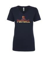 Governor Mifflin HS Football Splatter - Womens Vneck
