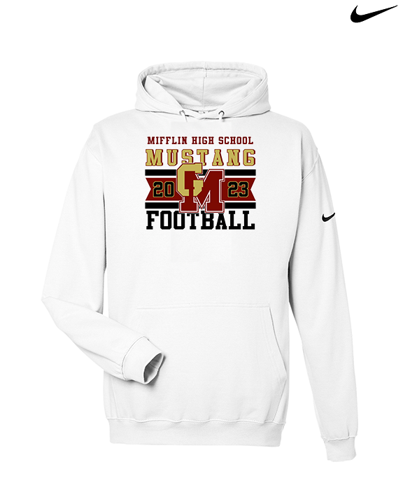 Governor Mifflin HS Football Stamp - Nike Club Fleece Hoodie